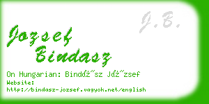 jozsef bindasz business card